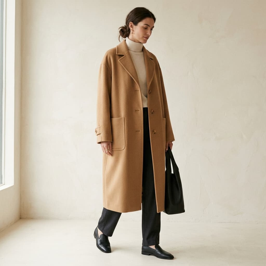 90s Oversized Camel Coat